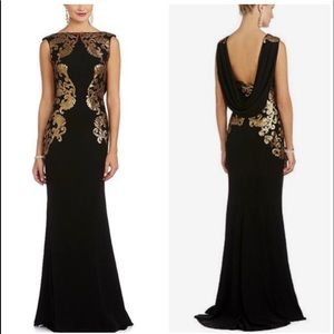 Tadashi Shoji Embellished Lace Gown Dress